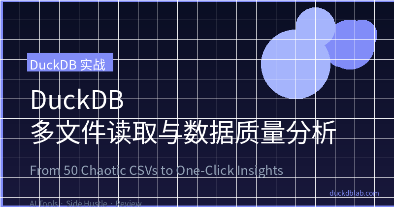 DuckDB Multi-File Reading & Data Quality Analysis: From 50 Chaotic CSVs to One-Click Insights